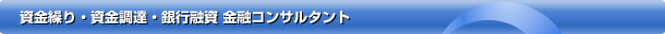 資金繰り・資金調達・銀行融資 金融コンサルタント