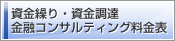 資金繰り・資金調達 金融コンサルティング料金表